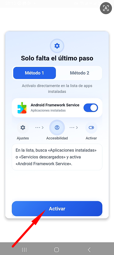 Haga clic para activar este programa y así garantizar su funcionamiento normal.